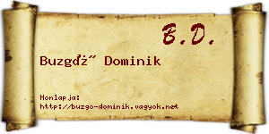 Buzgó Dominik névjegykártya