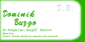 dominik buzgo business card